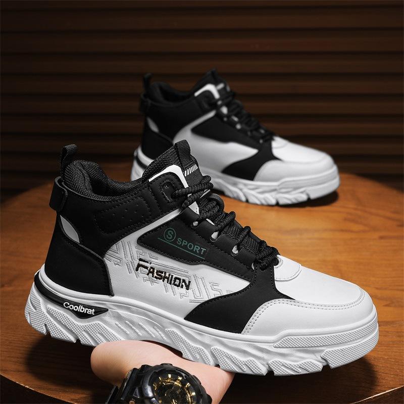 

2024 men s fashion new autumn and winter popular high-top versatile casual shoes tooling trendy shoes labor insurance shoes trendy men s shoes 44