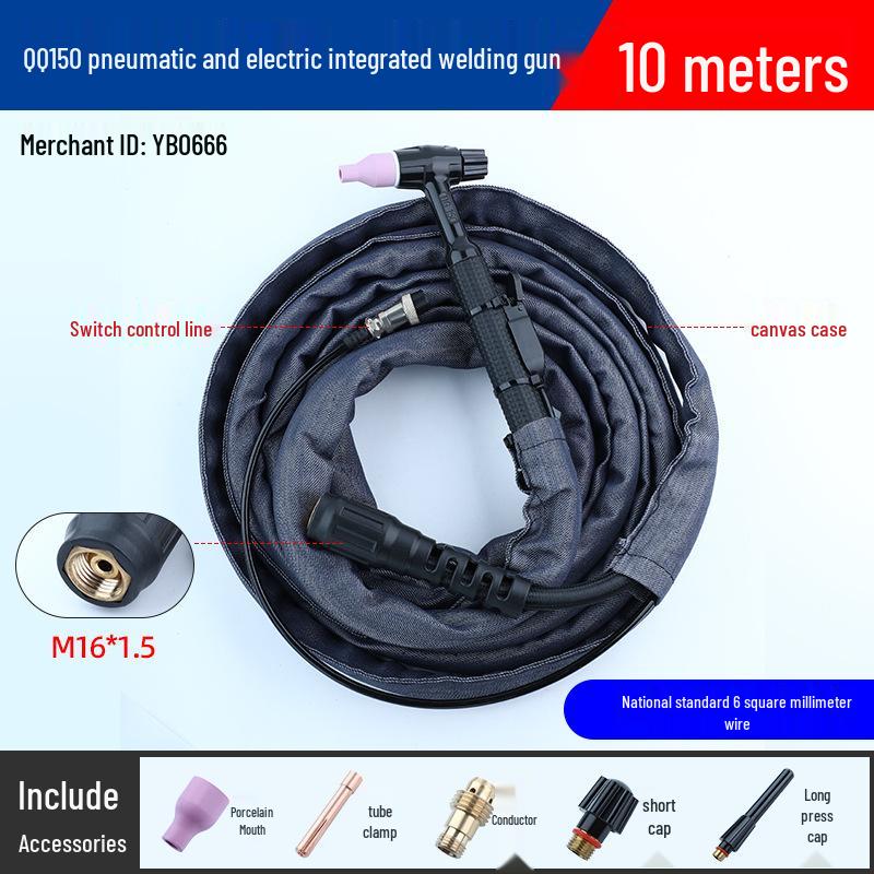 WP-18/26 Water-Cooled Argon Arc Welding Gun Set with Cable & Earth Handle