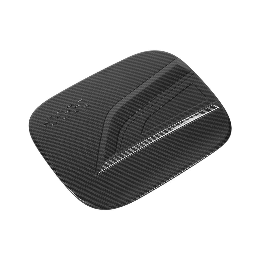 Gloss Black Carbon Fibre Style Oil Fuel Tank Cover Trim Replacement for Highlander 2020 2021 2022