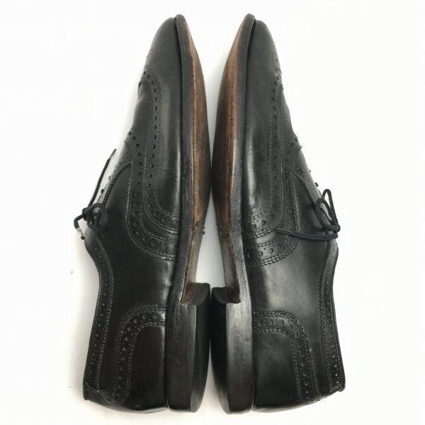 Allen Edmonds 80s Vintage McAllister Full Brogue Wingtip Shoes Black Size 10.5D / 28.0-28.5cm(USED)