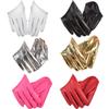 Cool Backless Half-Black Leather Gloves Short Half-Palm Cyberpunk Goth Nun Cos Dancing Accessories