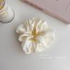 Spring & Summer French Leather Hair Tie for Women - High-End Flower Ponytail Accessory