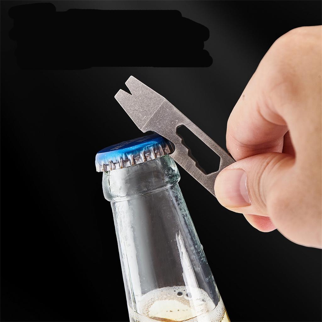 Multi Functional Small Tool Pry Bar Bottle Opener EDC Personalized Titanium Alloy Accessory Hanging