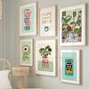 Tropische Pflanzen Daisy Vase Pizza Kaffeetasse Essen Abstrakte Poster Drucke Wand Kunst Leinwand Bilder Boho Küche Wohnzimmer Dekor Kein Rahmen