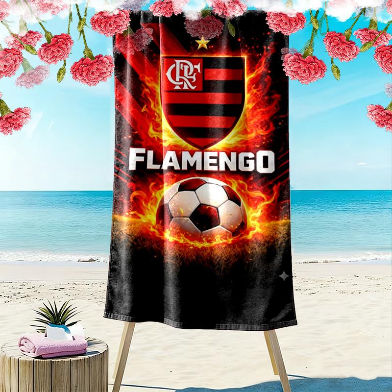 Flamengo Aufdruck Strandtuch, Großes Weiches Schnelltrocknendes Handtuch für Strand Camping Schwimmen
