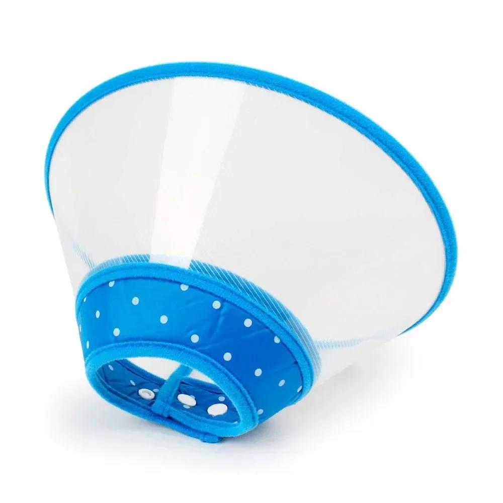 

Pet Anti-Bite Lick Surgery Wound Healing Cat Dogs Djustable Breathable Dog Cone Collar Soft Plastic Puppy Elizabethan E-Collar S