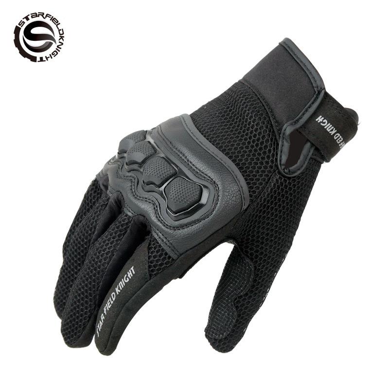 Starsky Knight Summer Motorcycle Gloves Breathable Mesh Riding Gloves Touchscreen Protective Biker Gloves Men Women S