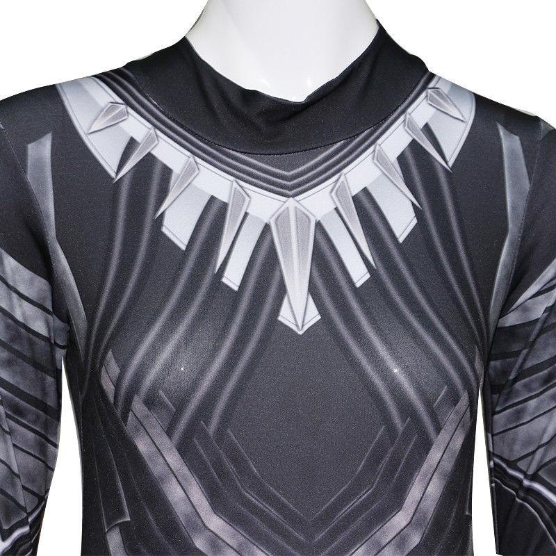 Halloween Costume 2018 Black Panther Necklace Jumpsuit Mask Fancy Dress Cosplay