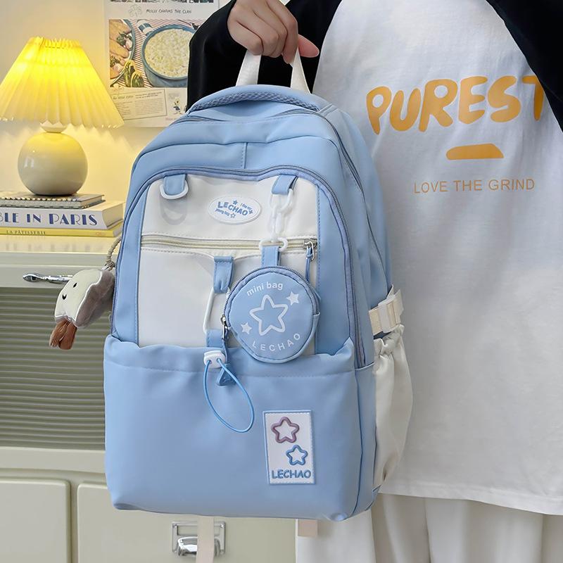 Schoolbag New College Style Cute School Bag Junior High School Student High School Student Lightweight Backpack Girl Large Capacity Backpack