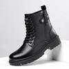 Fashion 2024 Autumn Winter New Designer Platform Boots for Men English-style Cargo Cowhide Ankle Boots Male Fashion Black Men's Shoes