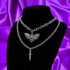Silver Knife Set Necklace for Girls - Ideal Cross-Border Gift