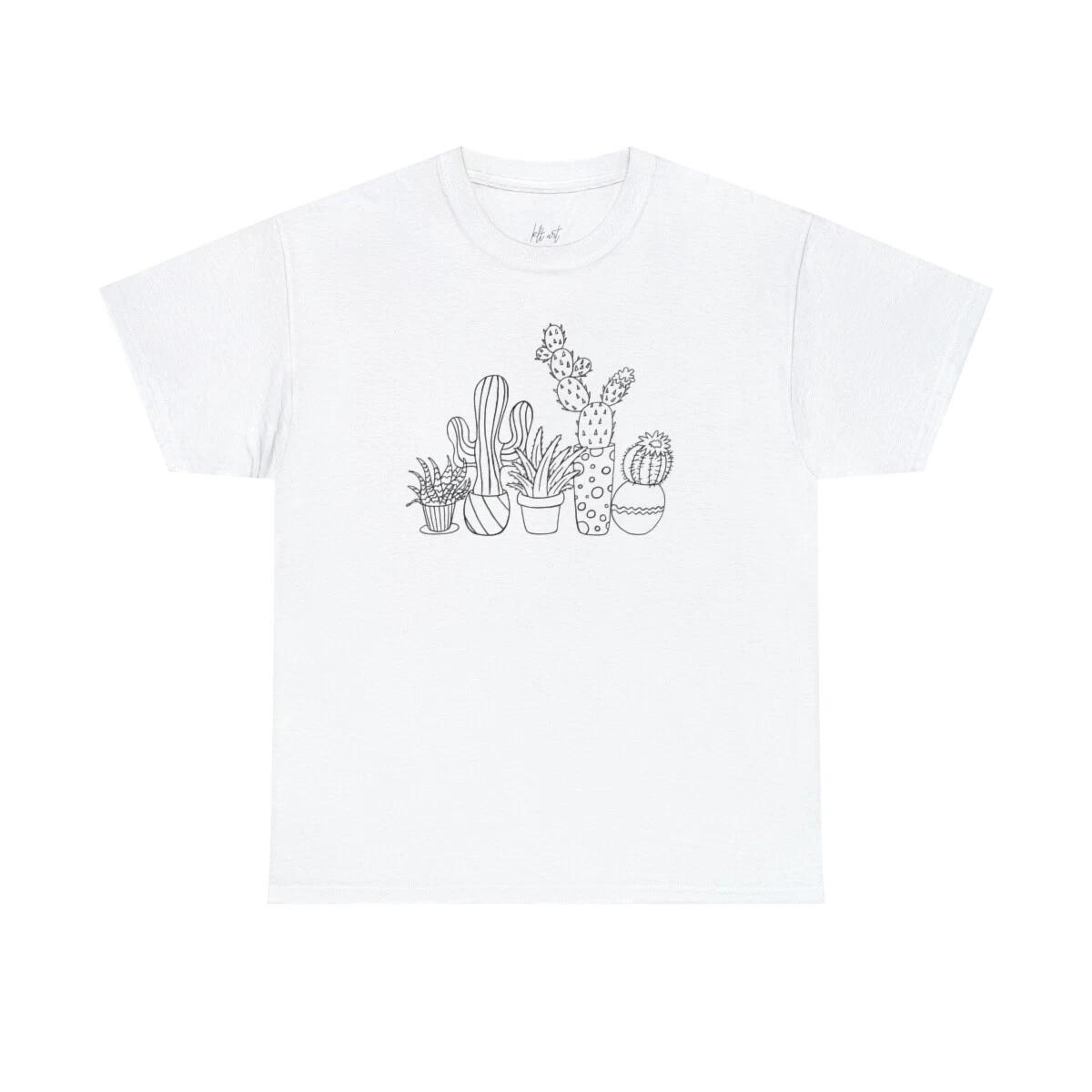 “So Succulent” Cactus Plant Illustration Graphic Unisex T-Shirt 2XL
