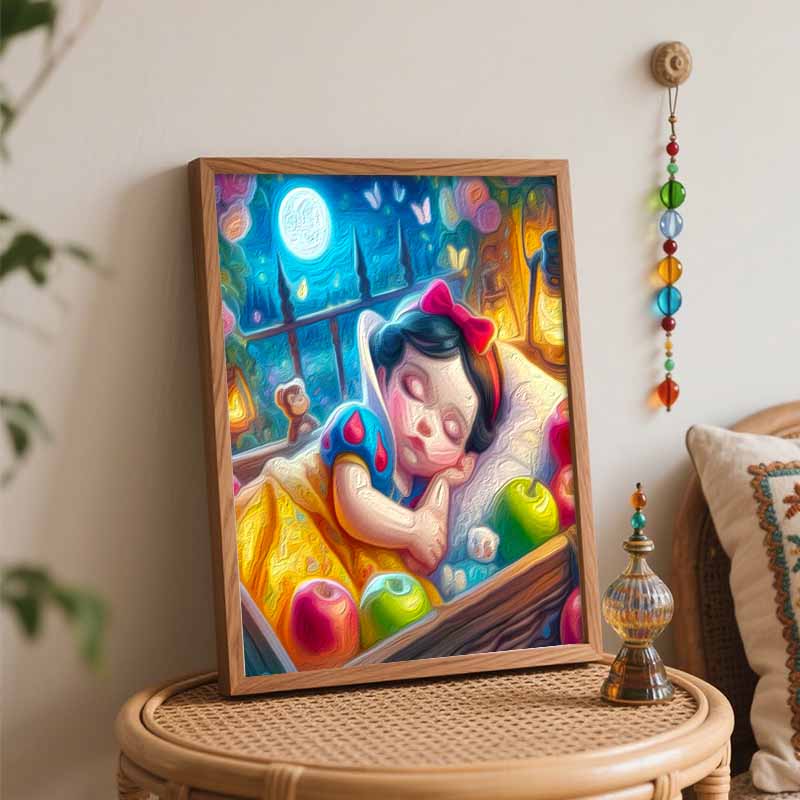 Disney oil painting painting kit Snow White bedroom wall decoration creative handmade gift