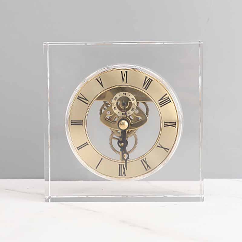 

Vintage Design Desk Clocks Crystal Transparent Table Clock Bedroom Living Room Desktop Clock Decoration Watches Home Ornaments