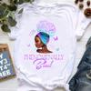 They Whispered To Her You Can'T Withstand The Storm She Whispered Back I Am The Storm Print T-Shirt Women Black Girl Magic Shir