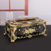 European Style Luxury Tissue Box Napkin Holder Napkin Case Rose Patterned Paper Rack Table Accessories Home Car Case Holder