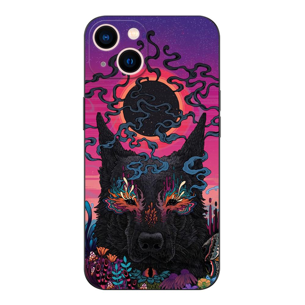 

Black tpu case for iphone 5 5s se 2020 6 6s 7 8 plus x 10 XR XS 11 12 13 mini pro MAX back cover Shanhaijing illustration iphone 11