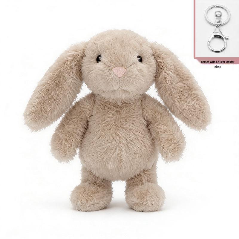 Plush Rabbit Keychain Charm: Cute Backpack Pendant & Doll Gift for Girls