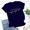 Unisex Unisex Mode Lässig Perfekt Unvollkommen Buchstabendruck Lustig Kurzarm T-Shirt Tops