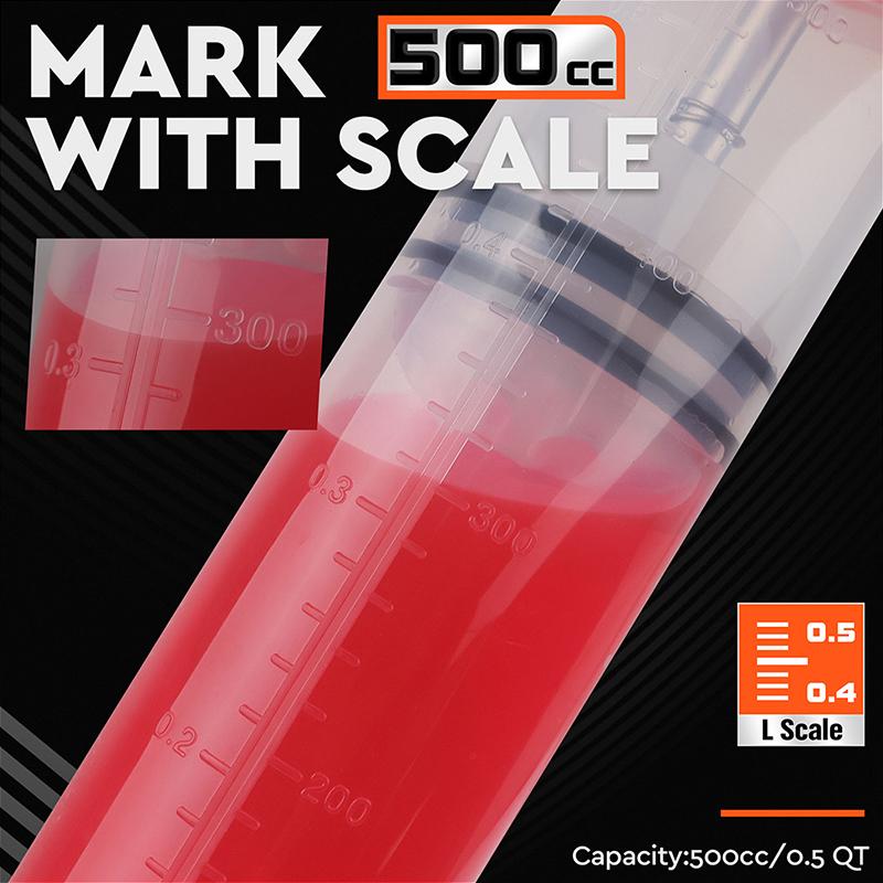 500Ml Car Oil Fluid Extractor Filling Syringe Bottle Transfer Fuel Extraction Liquid Oil Auto Manual Brake Oil Pump