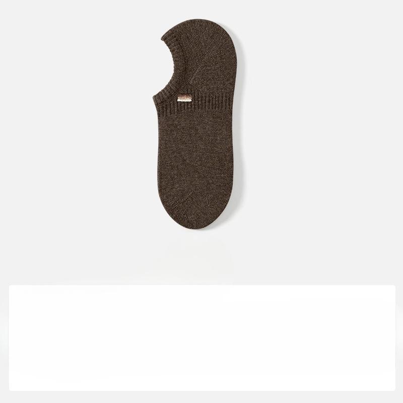 Cotton Socks: Men's Pure Cotton Boat Socks, Suitable for Spring and Summer, Odor-resistant, Anti-slip, No Heel Separation, All-cotton Invisible Socks.