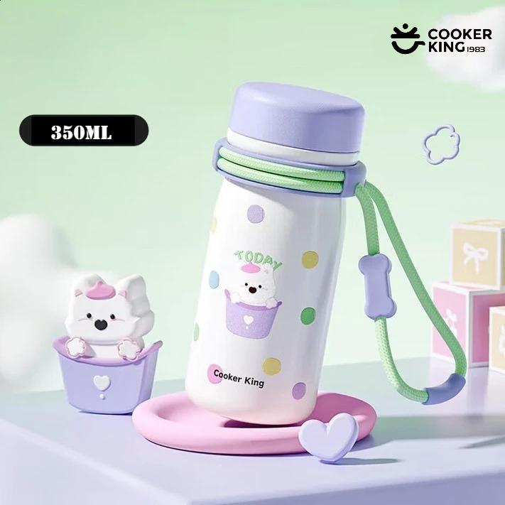 

COOKER KING 350ML 316/304 Stainless Steel+PP Portable Cup Mini Insulated Cup Water Bottle Sublimation Water Bottle Coffee Cup 350ml фіолетовий