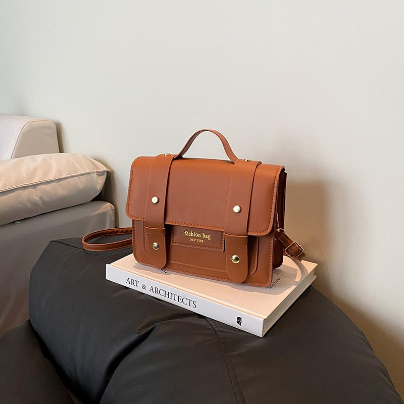 Foreign trade retro handbag women's new fashion personalized ins Cambridge bag texture niche foreign style shoulder bag