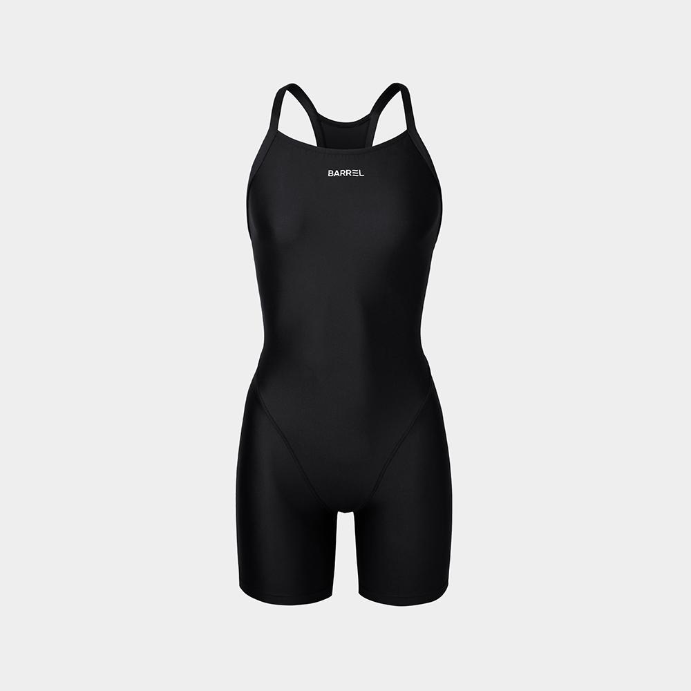 BARREL Women'S Essential Y-Back Three-Part Half-Body Swimsuit Black (B4Swswh003Blk)