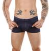 Men Boxers Briefs Fly Pouch Front Open Bulge Underwear Separated Pouch Trunks Mesh Breathable  Panties Male Dual Pouch Underpant