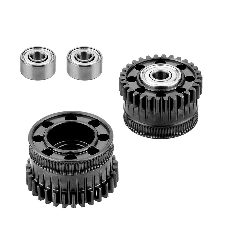 Kit Ingranaggi Estrusore Aggiornato Per Creality K2 Plus Ingranaggio di Trascinamento Filamento Completamente Metallico Estrusore Nichelato Rivestimento Dlc Parte Stampante 3D