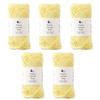 Knitworm Amity Cotton Fine 25g Made In Wool, 5-Pack, Medium-Fine, (Approx. 80m), 100% Cotton, Japan, 103.Yellow