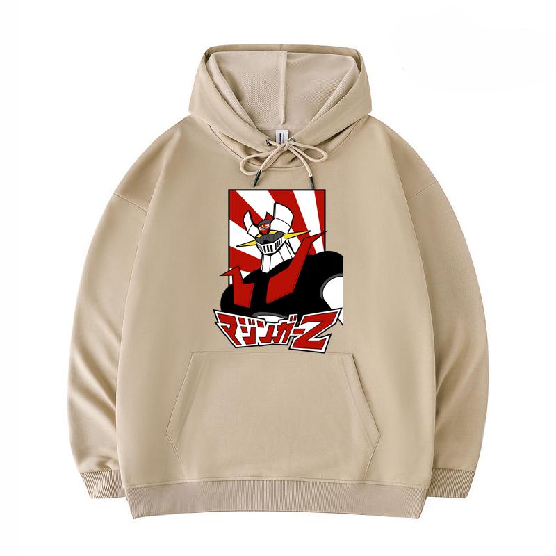 

Men s Hoodies Mazinger Z Print Funny Harajuku Style Twill imitation cotton Hoodies