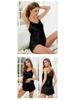Women's Summer Ice Silk Lace Pajama Set - Camisole and Shorts