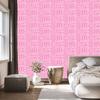 Polynesian Geometric Pattern Powder Pink Wallpaper 50x1000