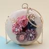 Women Chic Evening Bag Round Flower Dinner Party Wedding Clutch Shoulder Handbag MIT