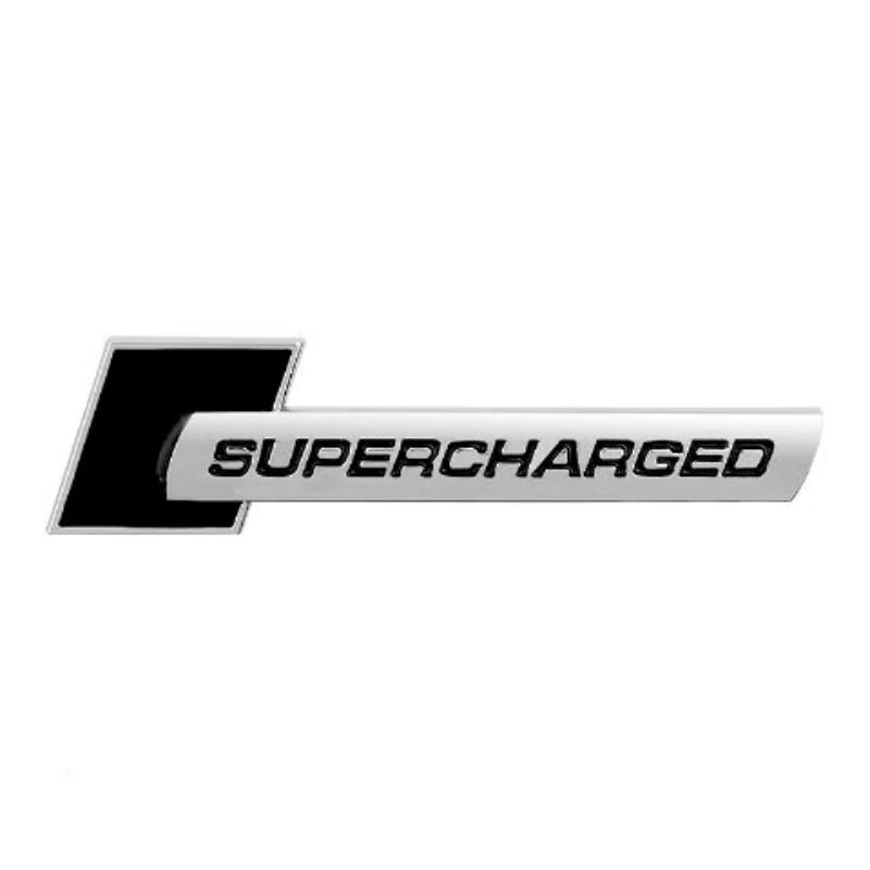 3D ABS Car Logo Supercharged Emblem Decal Car Fender Sticker Trunk Badge