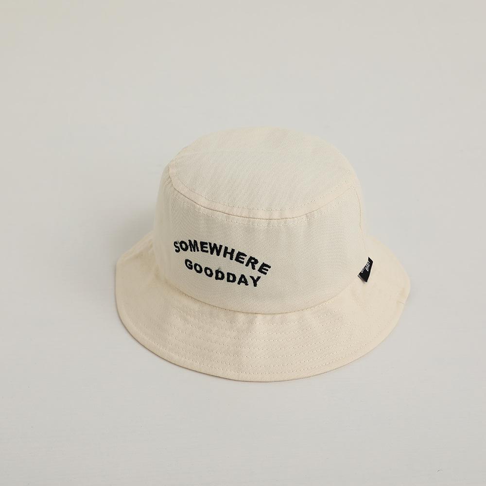New Children Bucket Hats For Boys Girls Spring Autumn Thin Cap Letter Panama Sunhat Outdoor Hiking Fishing Hat Fisherman Caps