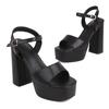 Platform Women's Sandals Summer Shoes Ankle Strap White Black Block High Heels Flip Flops Female Party Dance Shoes Large Size