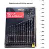 4341 High-Speed Steel Hex Shank Drill Bit Set, Black and Yellow, 1.5-6.5mm, Stainless Steel Twist Design