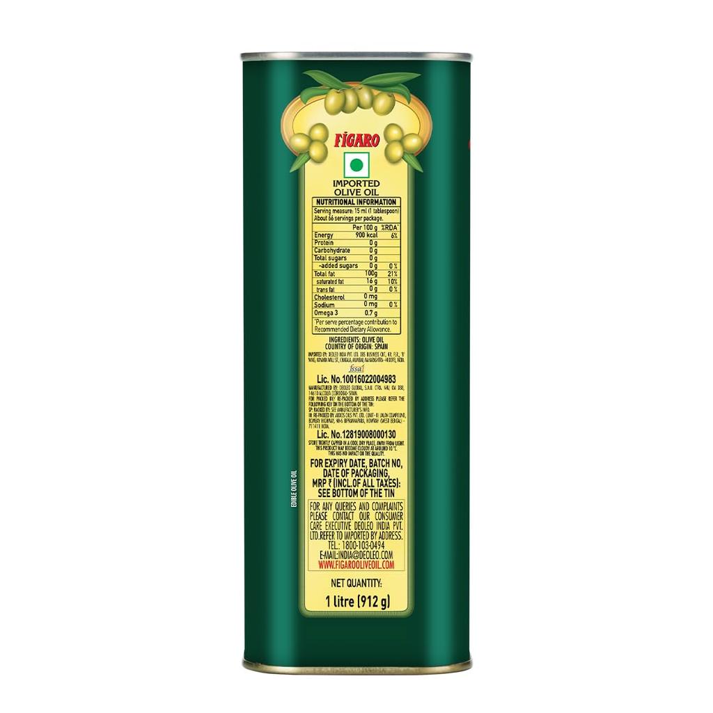 Figaro Ren Olivenolje 1L Boks For Daglig Matlaging Sautering Steking Og Baking Importert Fra Spania Med Rik Smak Og Allsidig Bruk