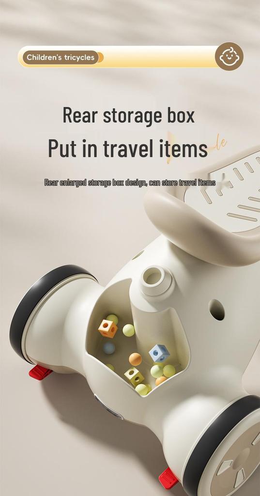 Multi-Functional Unisex Children's Tricycle: 3-in-1 Ride and Push for Ages 1 and Up