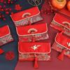 Crossbody Capable Red Envelope Bag Cloth Red Packet Creative Wedding Red Bag  Engagement Gift