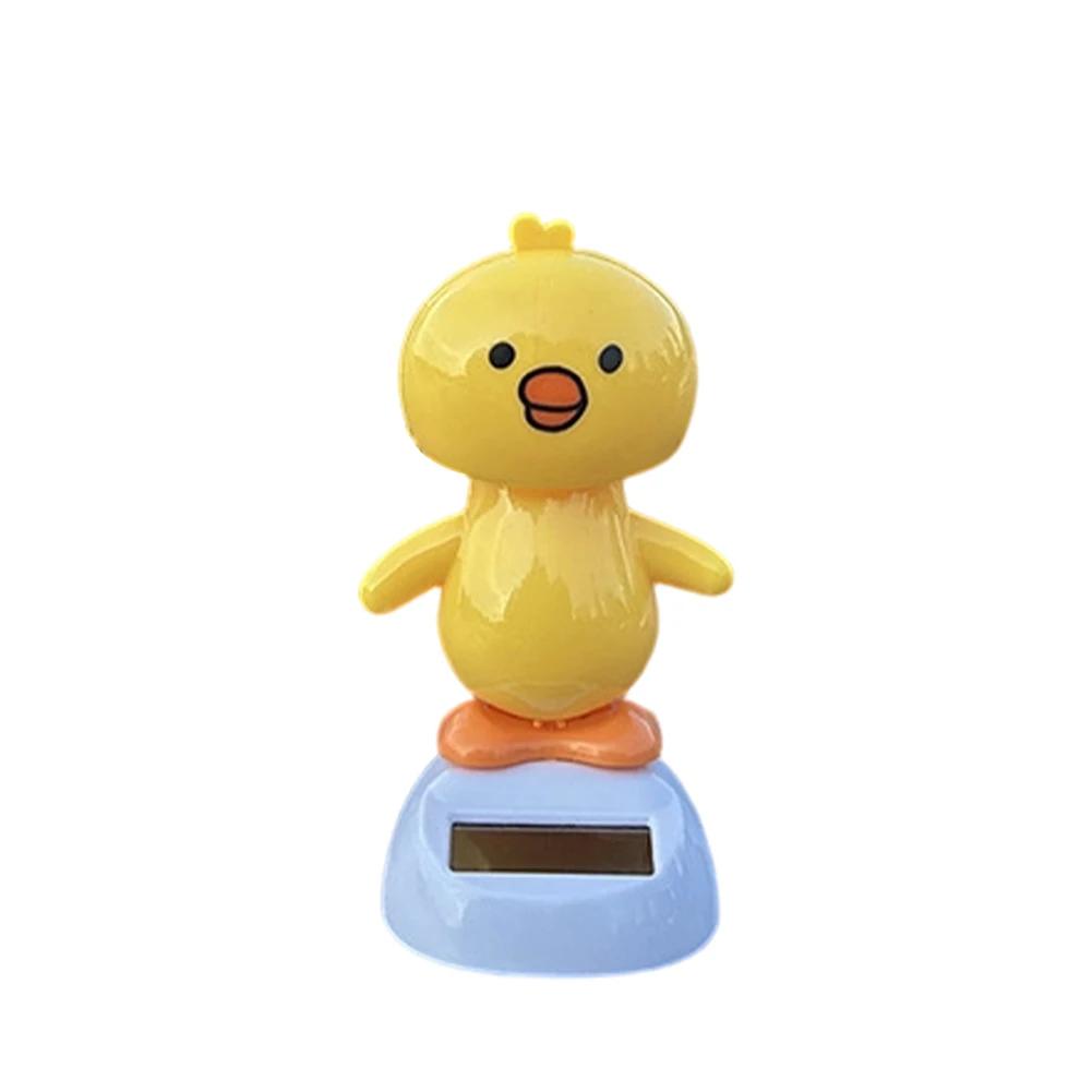 Cartoon Chicken Car Dashboard Ornaments Decoration Solar Shaking Head Cartoon Animal Creative Car Decoration Accessories
