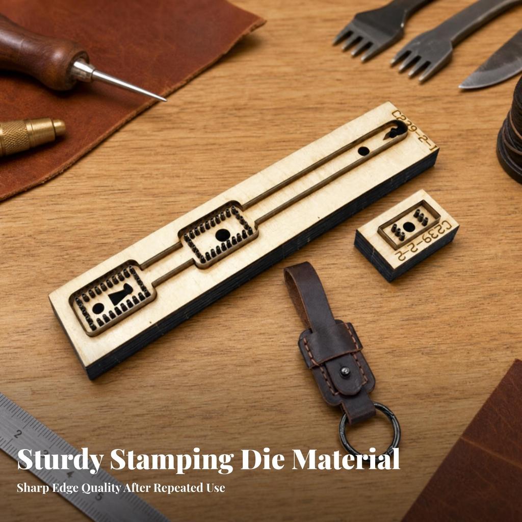 Leather Keychain Die DIY Stamping Tool Convenient for Crafters