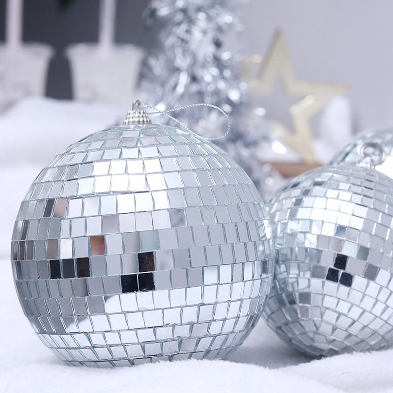 Christmas Laser Mirror Disco Balls, 2-80cm, for Bars and Cake Ornaments 
