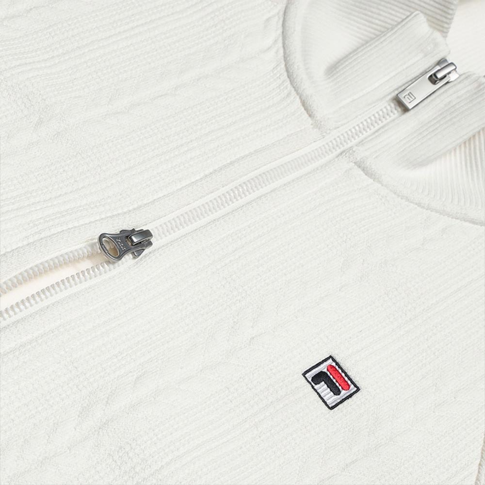 FILA Heritage Classic Minimalist Fashion Casual Versatile Comfortable Jacket Women jackets Cloud-Mushroom-White F11W618504FWT