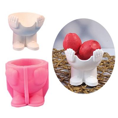 Egg Storage Box Silicone Molds Egg Tray Molds Baking Molds Hand Hold Shape Egg Cup Plaster Molds for Kitchen Decorations