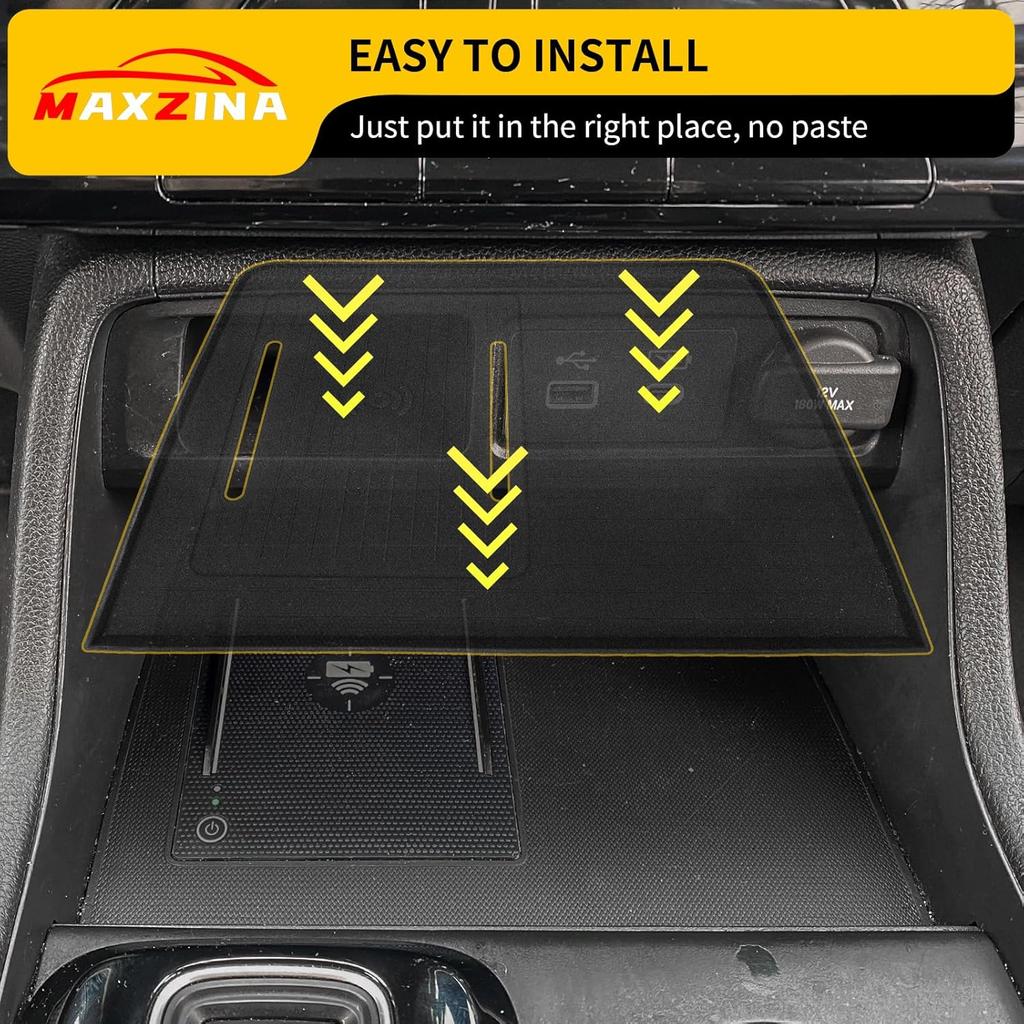 Center Console Mat Compatible With  2024 2025 Honda Pilot 2026 Passport Interior Wireless Charging Mat Center Console Anti-Slip Protector Pad