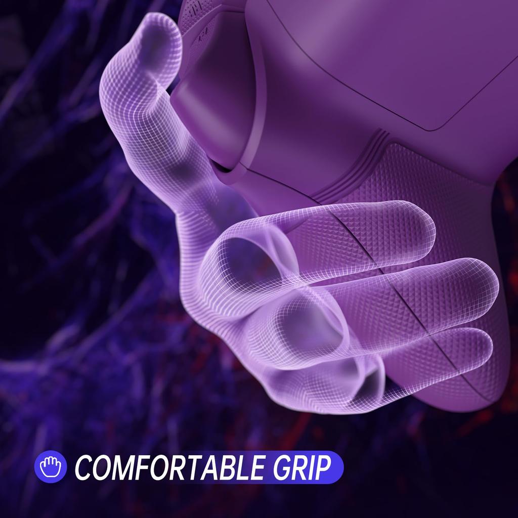 The eXtremeRate ASR Circle Ring Full Shell Button Kit Is Compatible with Xbox Core Controllers and Features a 3D Diamond Pattern Soft Rubber Grip and
