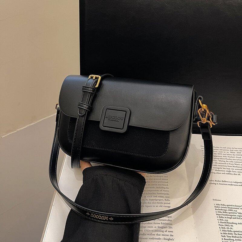 Retro simple and atmospheric fashion tofu bag autumn and winter versatile small square bag niche shoulder messenger bag